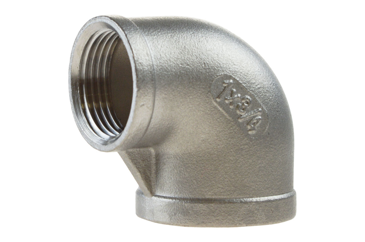 Winkel 90° Nr. 90 reduziert mit Innengewinde, Edelstahl
