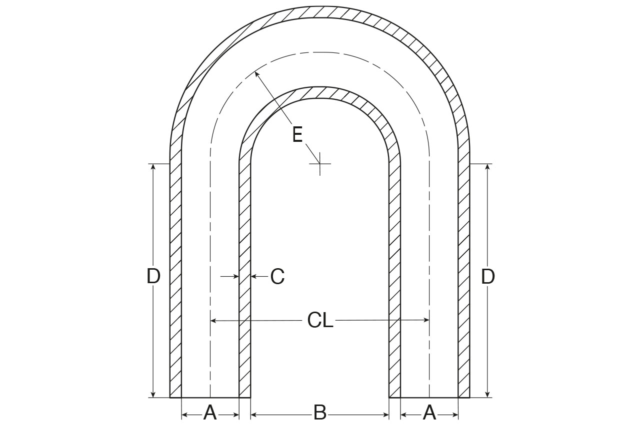 Kühlerschlauch Krümmer 180° / +180°C, Silikon