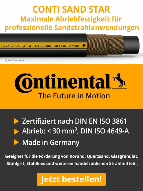 CONTI SAND STAR – die intelligente Lösung für anspruchsvolle Sandstrahlanwendungen!