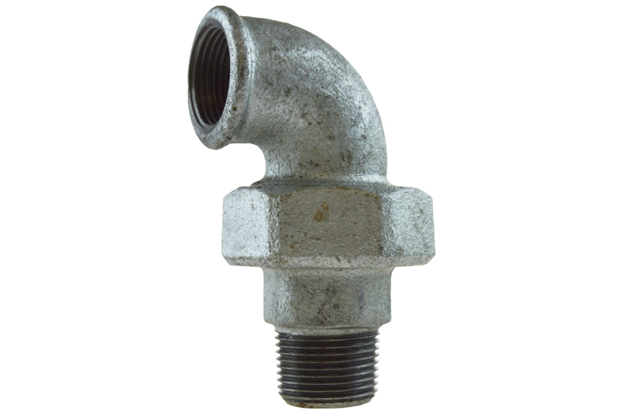 Winkelverschraubung 90° Nr. 98 mit Innen- und Außengewinde konisch dichtend, Temperguss
