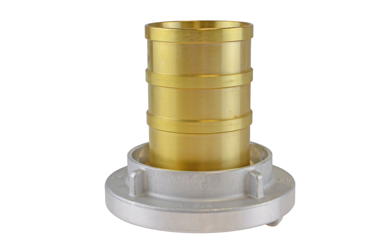 Saugkupplung mit Schlauchtülle, System Storz, Aluminium/Messing geschmiedet