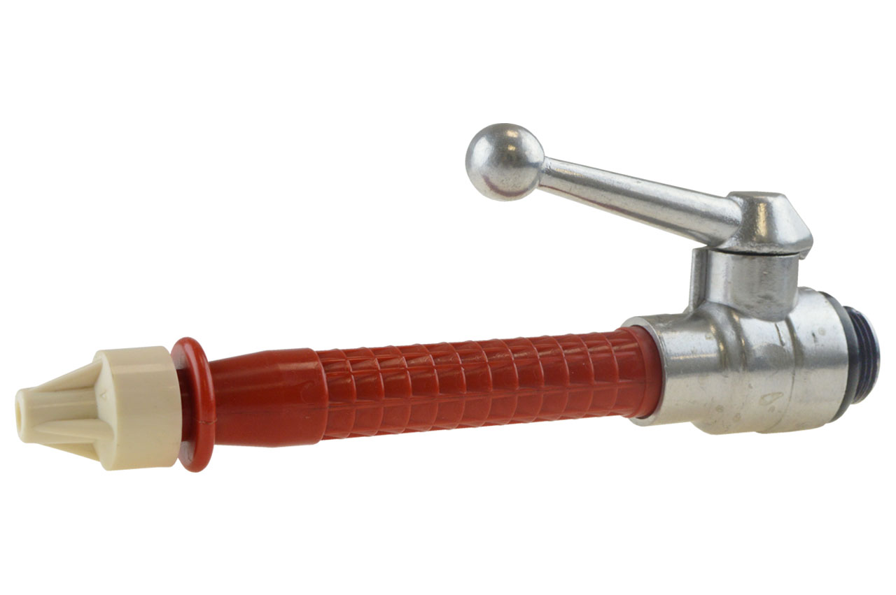 Mehrzweck-Strahlrohr mit Absperrhahn und 1" Außengewinde