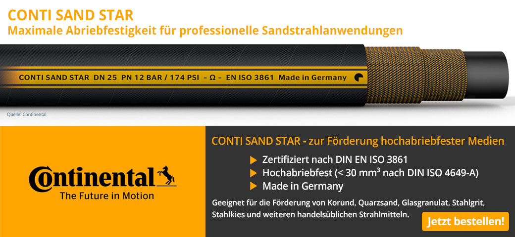 CONTI SAND STAR – die intelligente Lösung für anspruchsvolle Sandstrahlanwendungen!