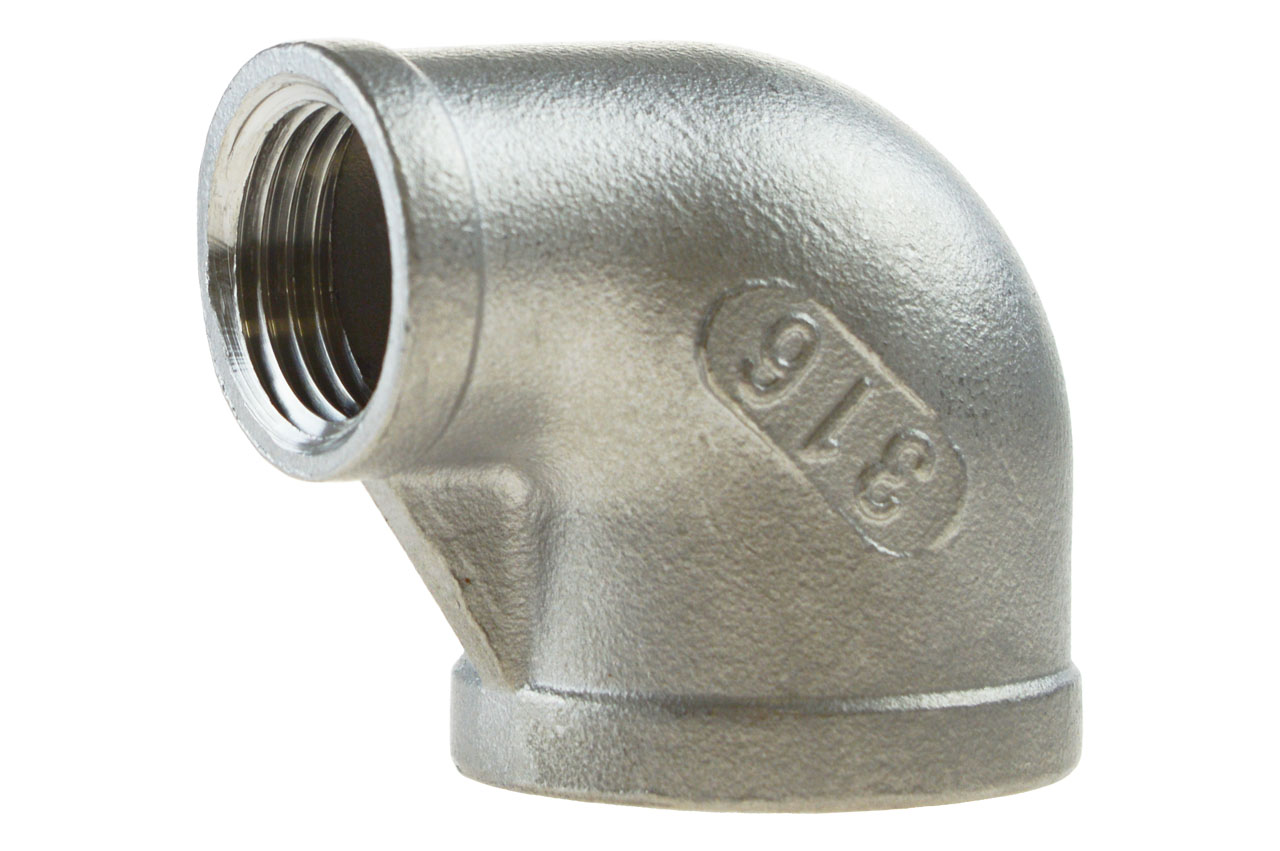 Winkel 90° Nr. 90 reduziert mit Innengewinde, Edelstahl