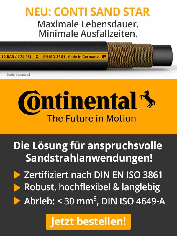 CONTI SAND STAR – die intelligente Lösung für anspruchsvolle Sandstrahlanwendungen!