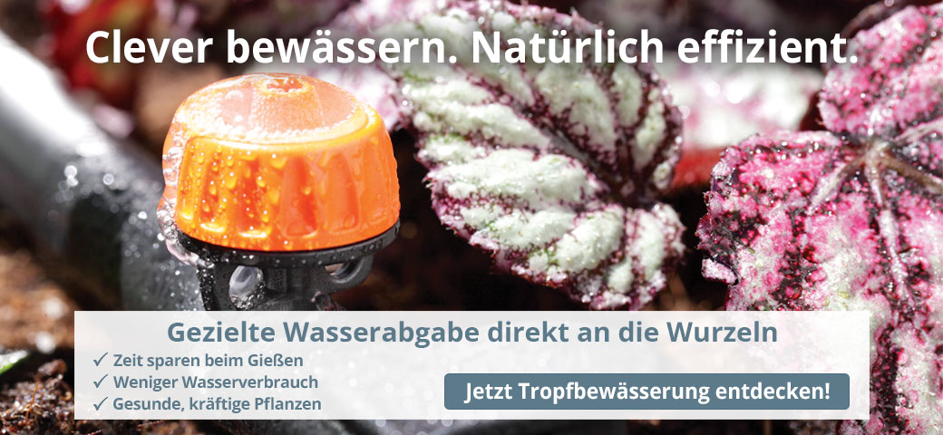 Clever bewässern. Natürlich effizient. Mit der Tropfbewässerung - Jetzt entdecken!