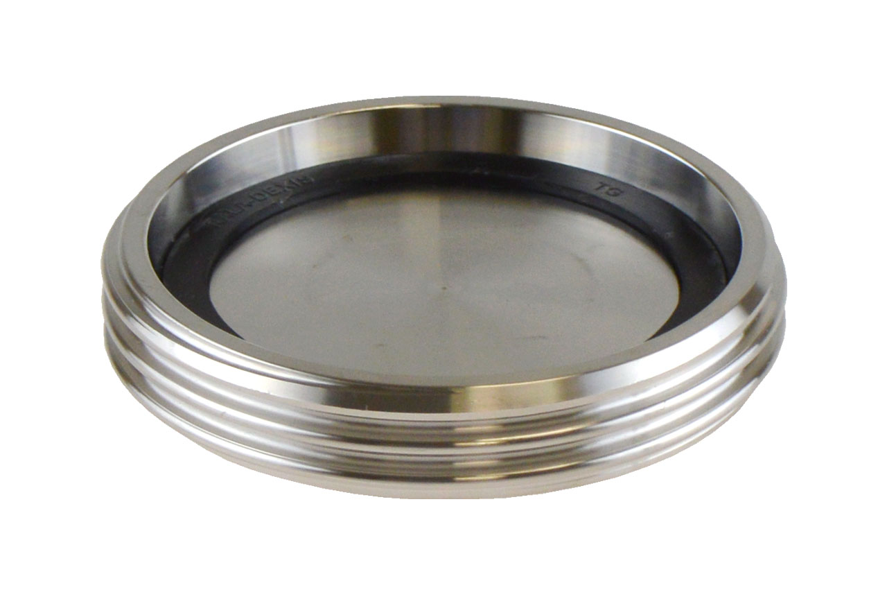 Blindstopfen für Kegelstutzen mit Nutmutter, Edelstahl, DIN 11851