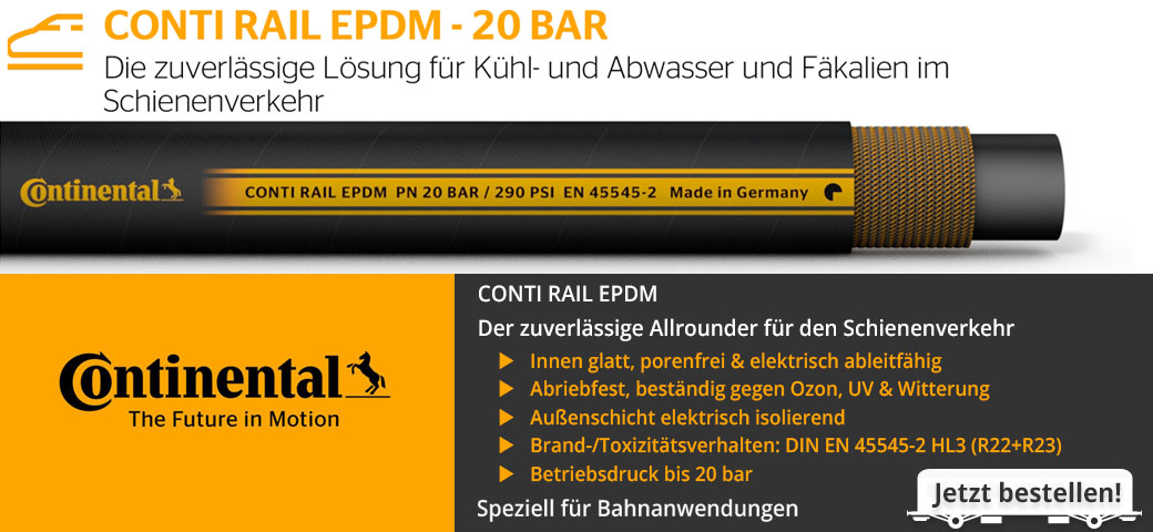 CONTI RAIL EPDM – der zuverlässige Allrounder für den Schienenverkehr