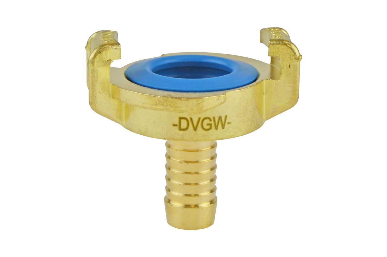 GEKA® plus Schnellkupplung K mit Schlauchtülle, KTW BWGL, Messing