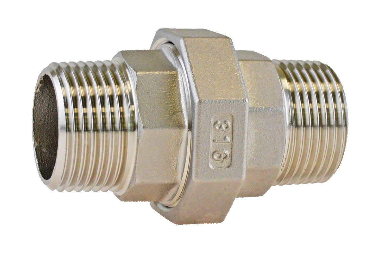 Verschraubung mit Außengewinde, flachdichtend, Edelstahl