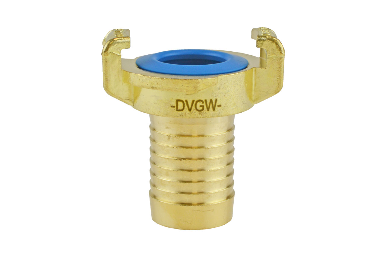 GEKA® plus Schnellkupplung K mit Schlauchtülle, KTW BWGL, Messing