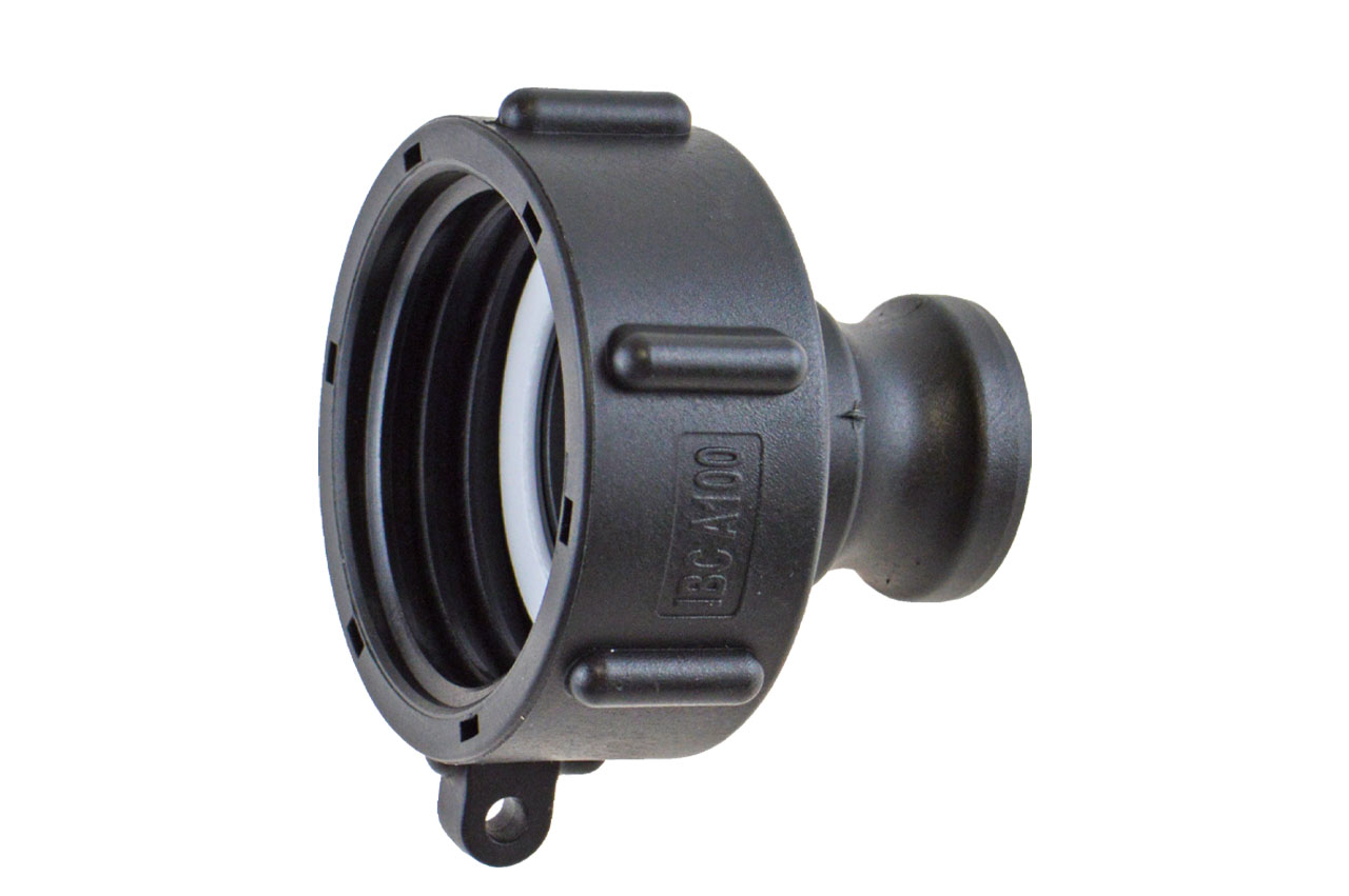 IBC Adapter mit Innengewinde S60x6 und V-Teil Kamlock Kupplung, PP