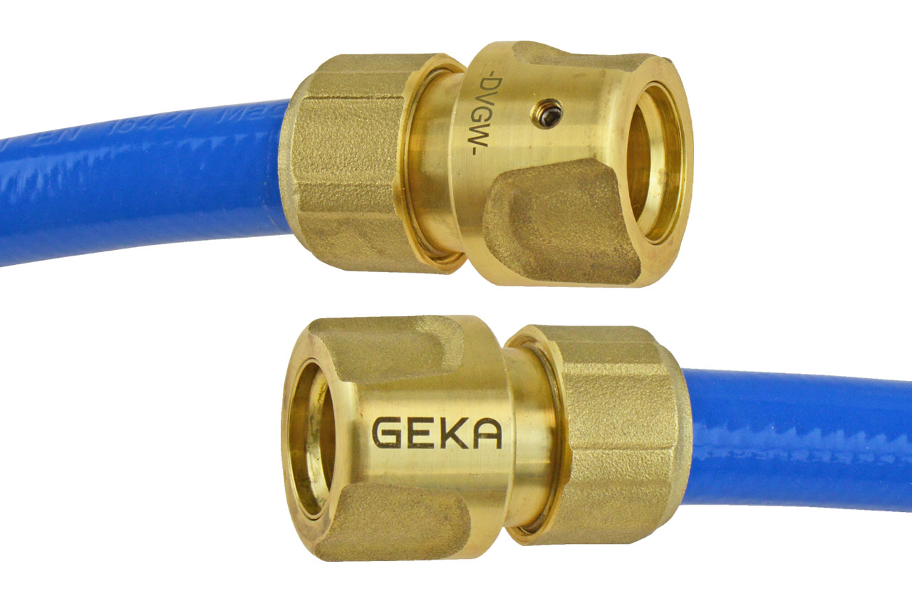 Vormontierter Trinkwasserschlauch Rauaqua T-Flex mit GEKA® plus Kupplungen  