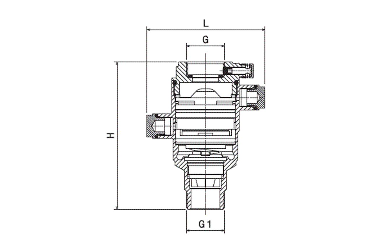 Systemtrenner Typ BA, DVGW - technische Zeichnung