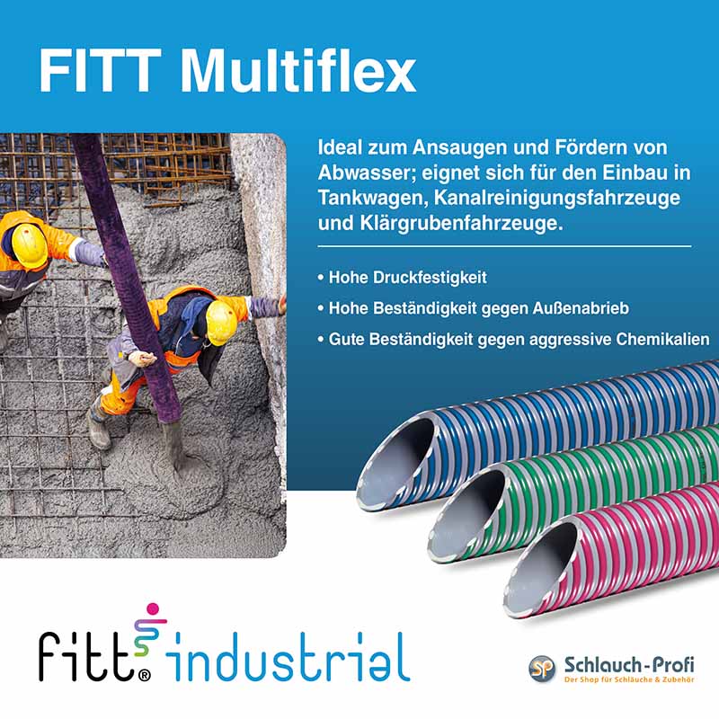 FITT Multiflex - Ideal zum Ansaugen und Fördern von Abwasser