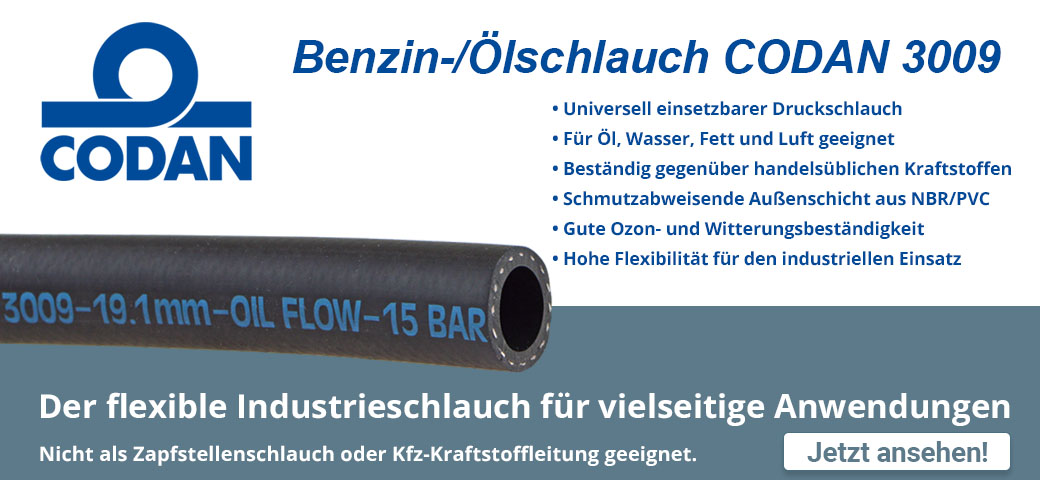 Benzinschlauch / Ölschlauch CODAN 3009 - Der flexible Industrieschlauch für vielseitige Anwendungen