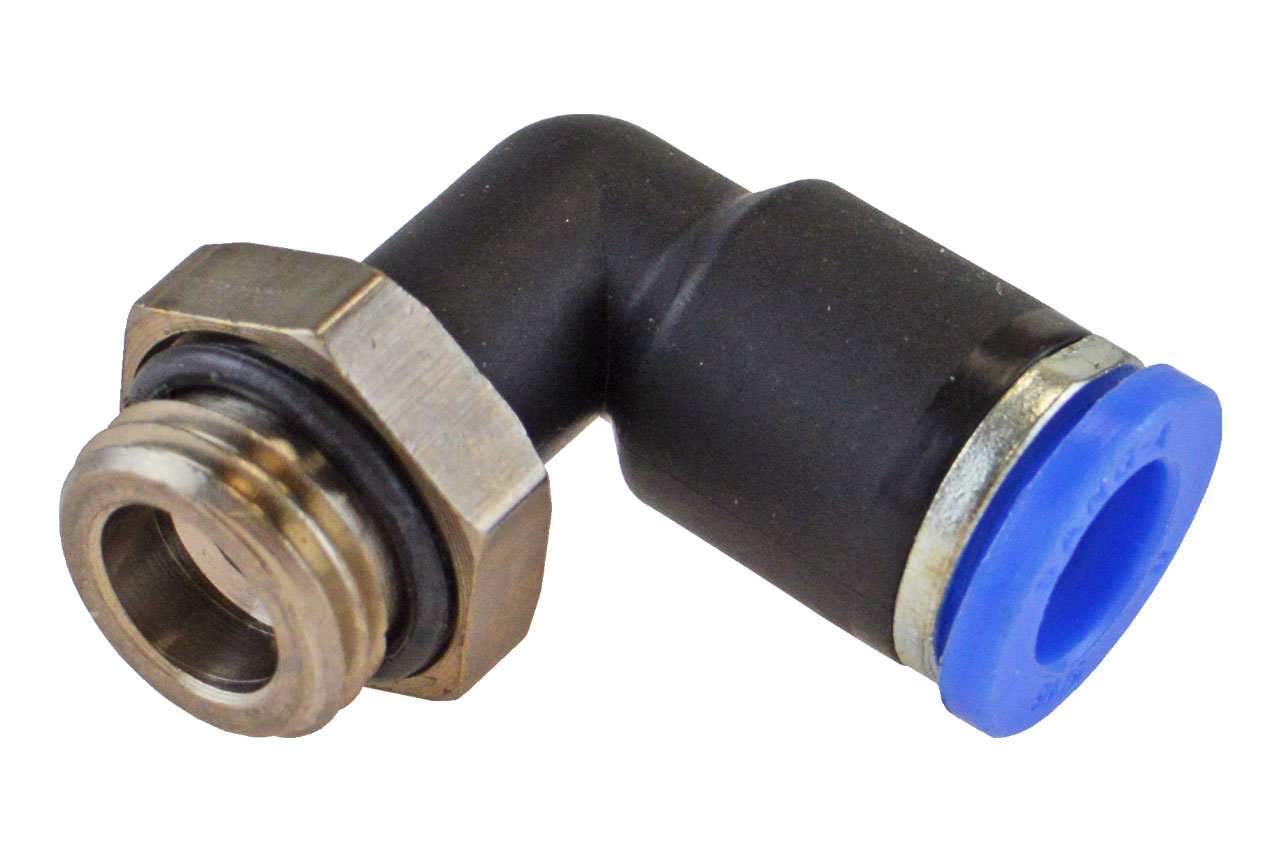 L-Steckverschraubung mittellang mit zylindrischem Außengewinde, Standard