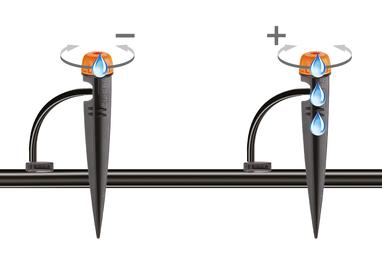 einzeln einstellbarer Tropfer