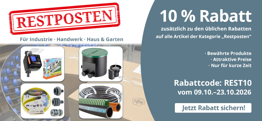 Aktion: 10 % Rabatt auf unsere Restposten!