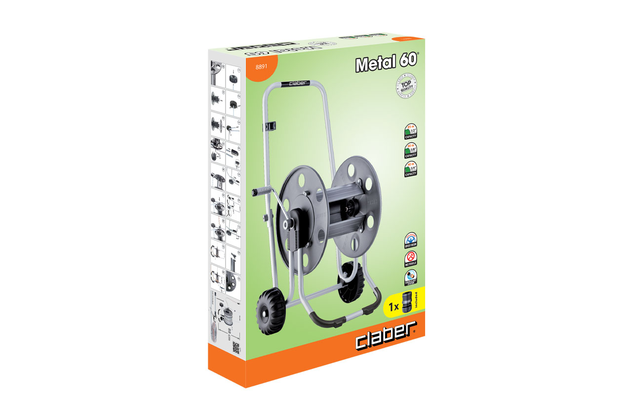 Claber Schlauchwagen METAL 60
