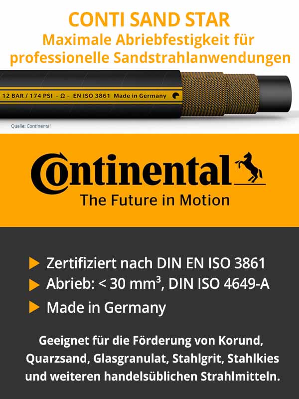 CONTI® SAND STAR – Sandstrahlschlauch nach DIN EN ISO 3861